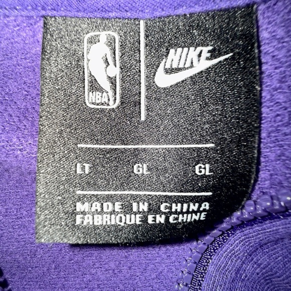 Nike NBA Phoenix Suns Full Zip Hoodie Men’s Large Purple Cotton Blend - Picture 8 of 11